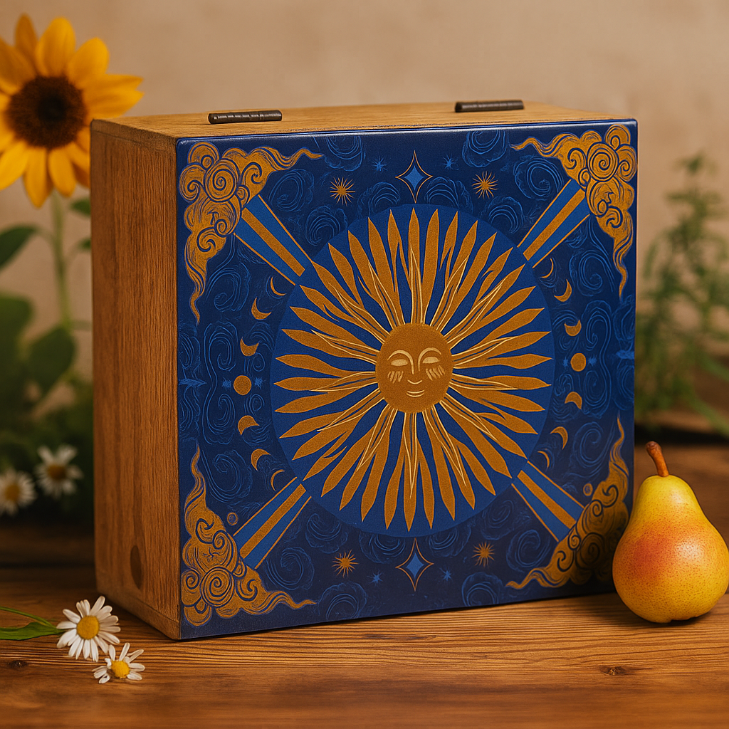 Enameled Square Box The Sun Hop Hare