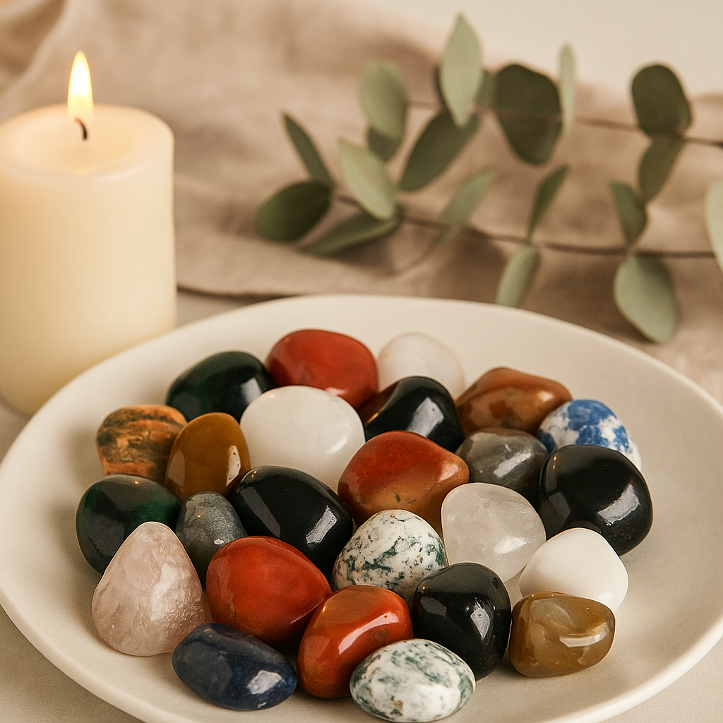 Polerade stenar blandade kristaller ädelstenar 1kg