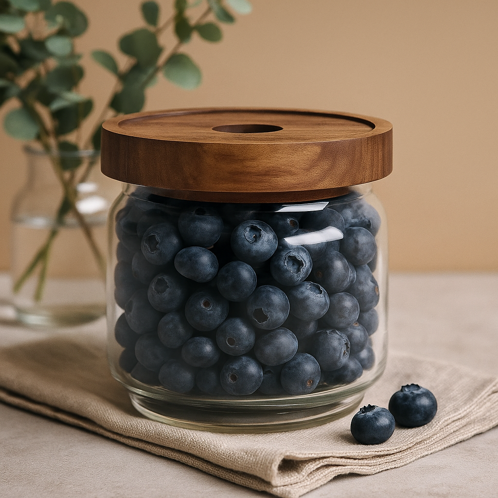 Glass Jar Bamboo - 7cm