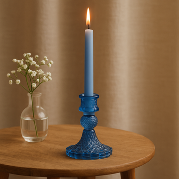 Candle Holders Royal Blue Vintage Set of 2