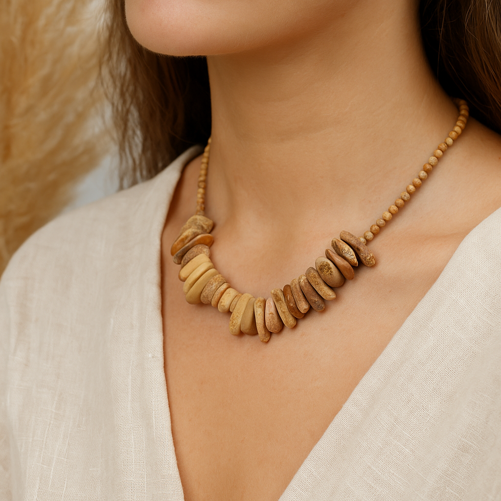 Map Stone Crystal Necklace