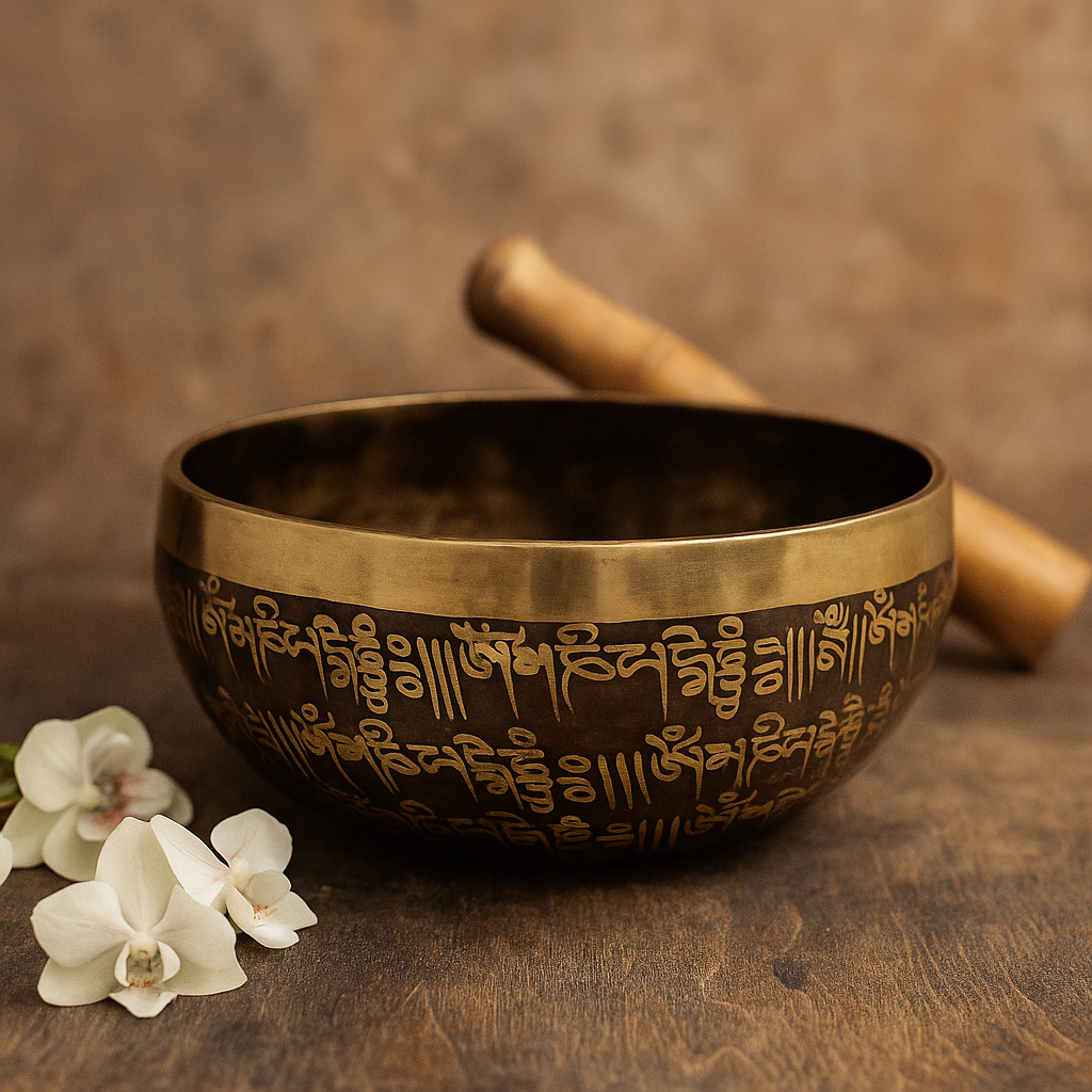 Tibetische Klangschale – 16 cm – Mantra-Heilung eingraviert