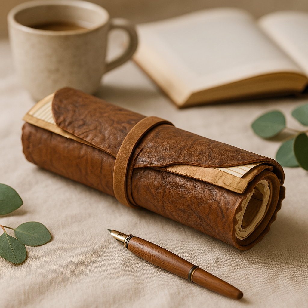 Skórzany notes podróżny 96 stron 21x15cm naturalny