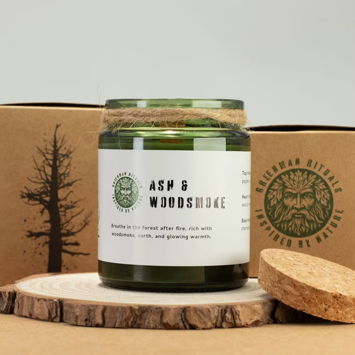 Greenman Woodwick Soy Candle Midnight Rose