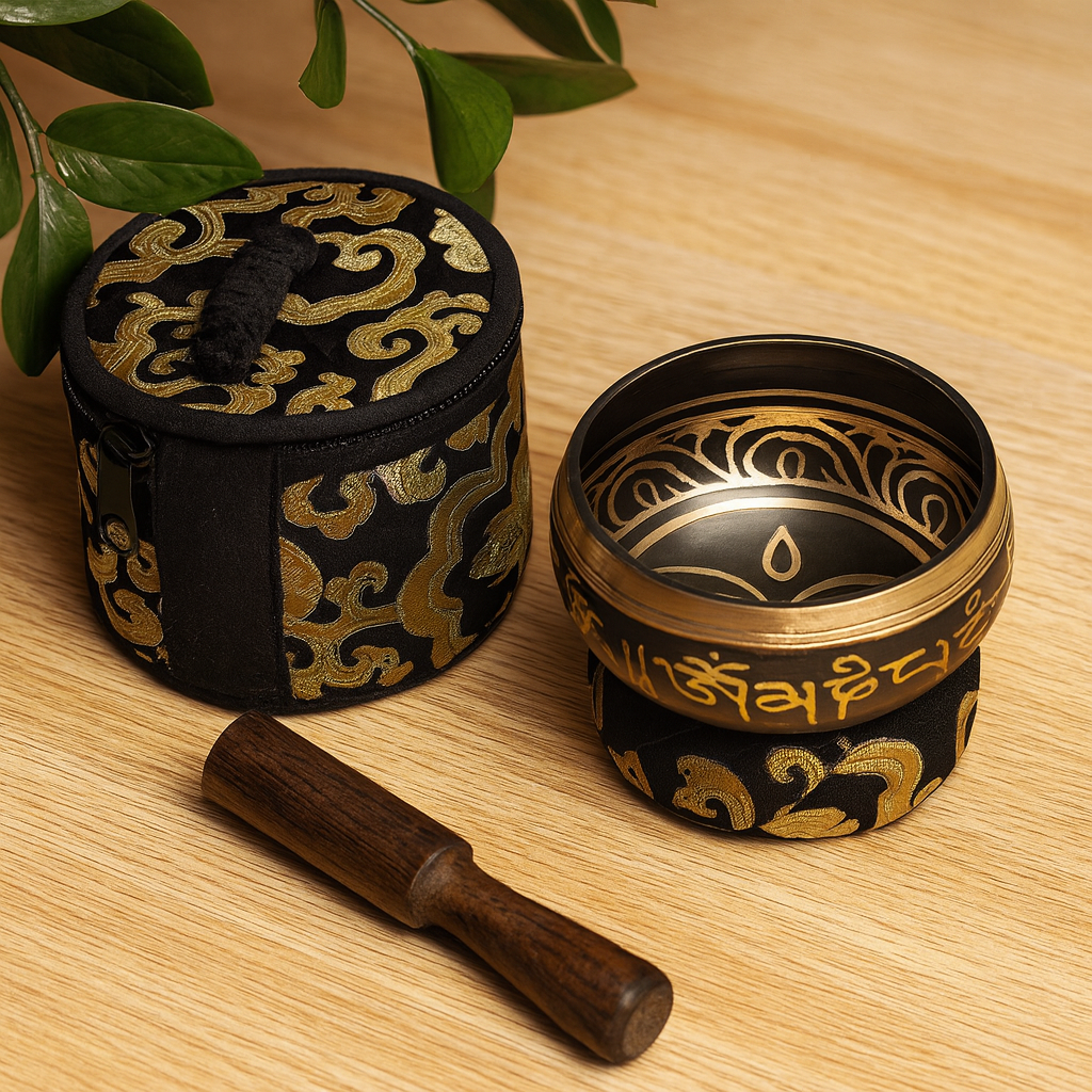 Singing Bowl Gift Set, Black