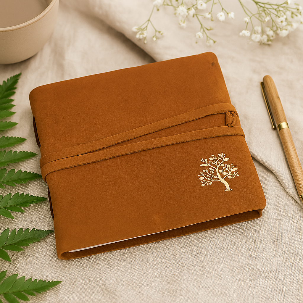 Кожаный блокнот Золотое дерево 144 страницы 18x23см