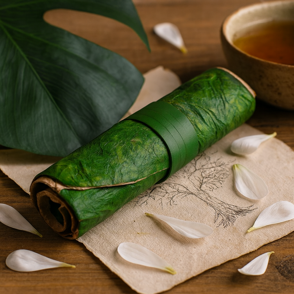 Kožený cestovní zápisník 21x15cm 96 stran zelený