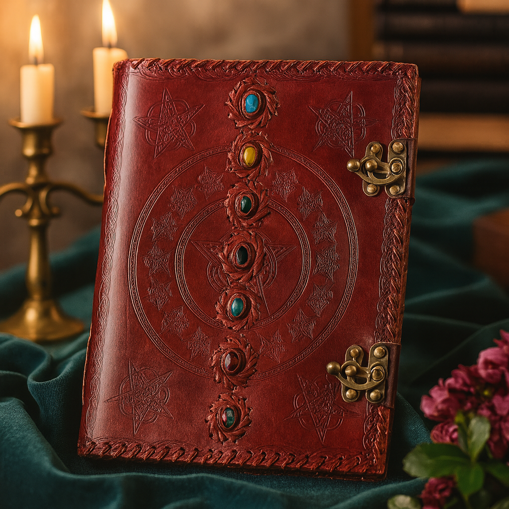 Jurnal din piele 7 Chakre 10x13 200 pagini