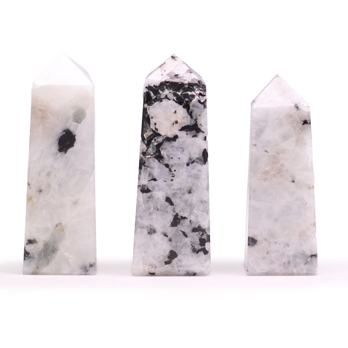 5cm Rainbow Moonstone Crystal Tower Point Obelisk - SHAMTAM.COM