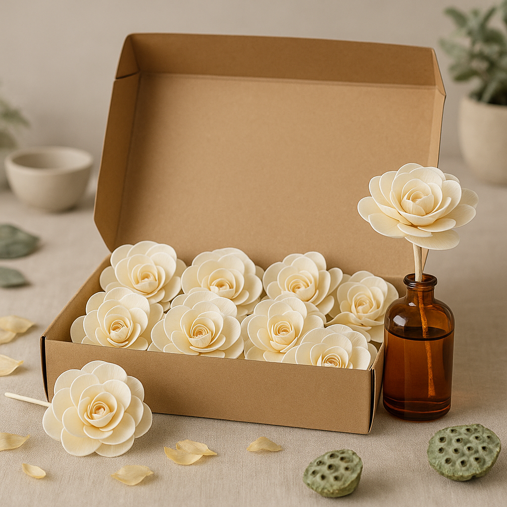 Sola Wood Diffuser Flowers Lotus On String 12-Pack