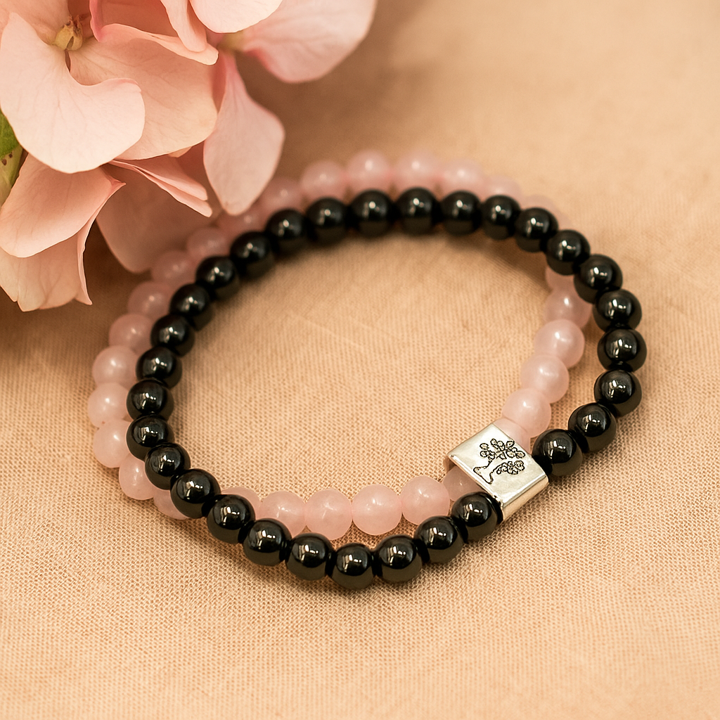 Rose Quartz Crystal Bracelet, Magnetic