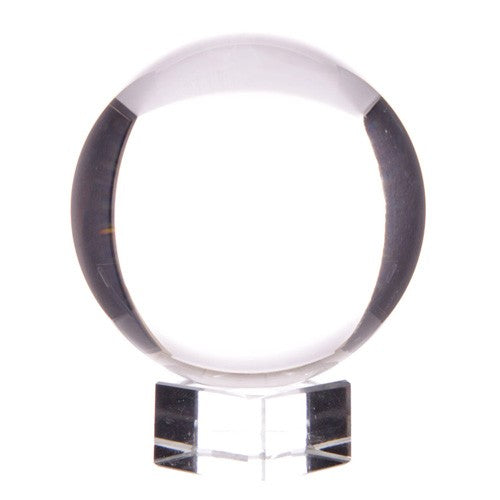 Bola de Cristal de Vidro Óptico com Suporte, 130mm