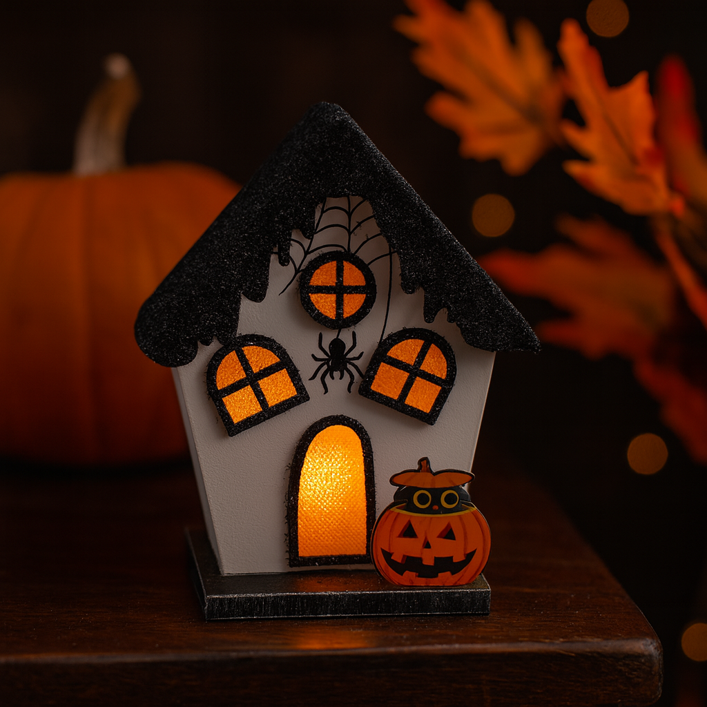 Halloween LED-husdekoration inomhus utomhus spindel pumpa