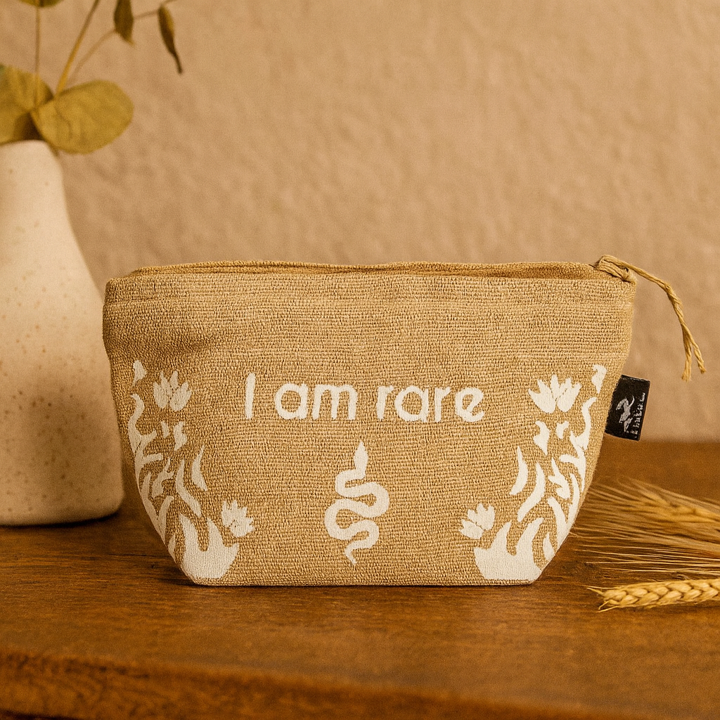 Jute glidelåspose Jeg er sjelden