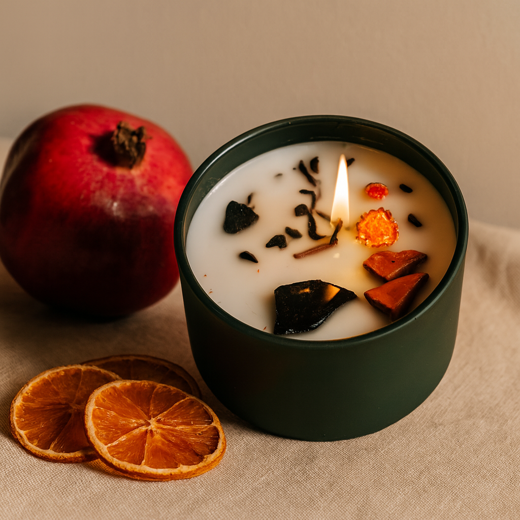 Tarot Crystal Scented Candle The Devil