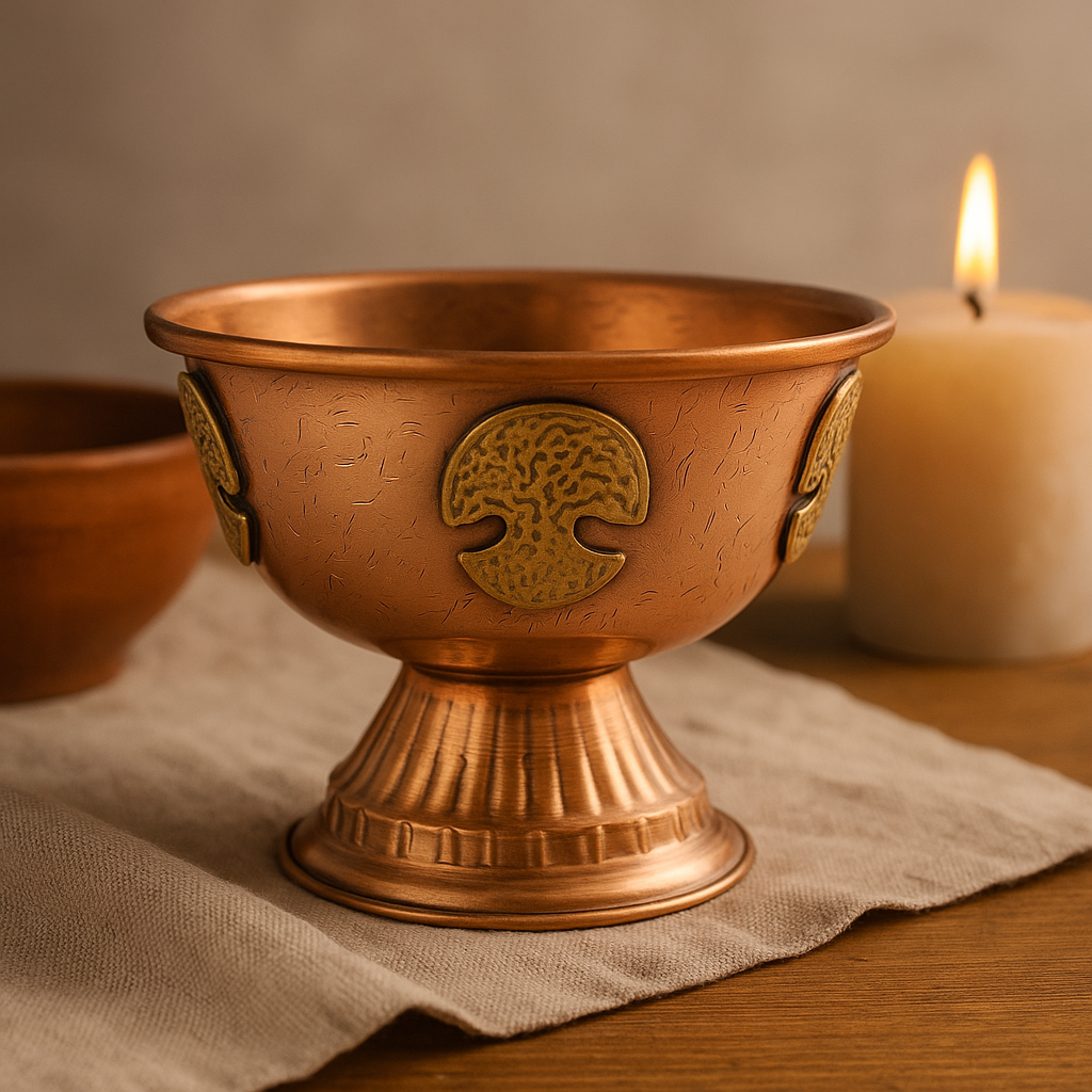 Copper Ritual Chalice Tree of Life 12x9cm