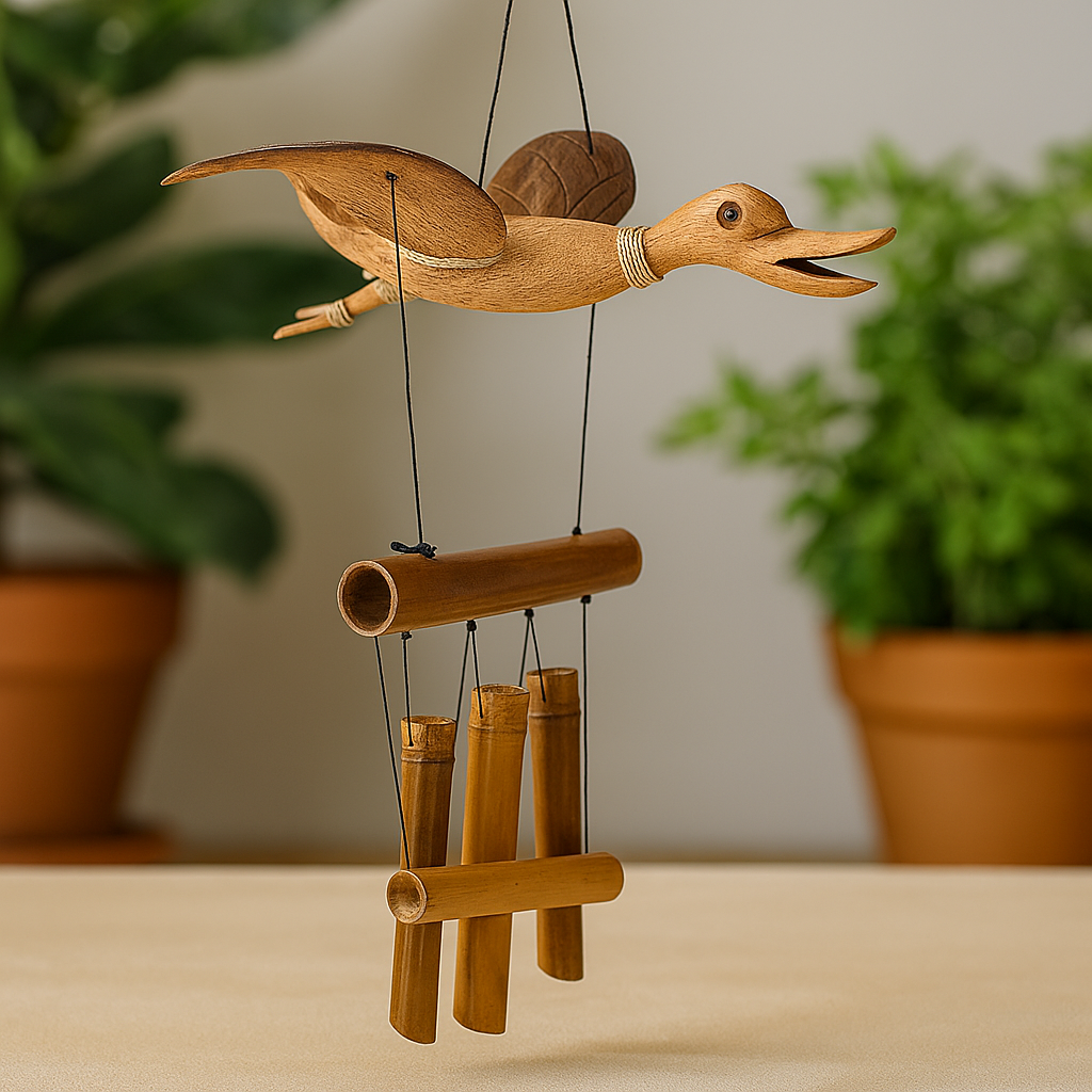 Coconut Wind Chime Duck
