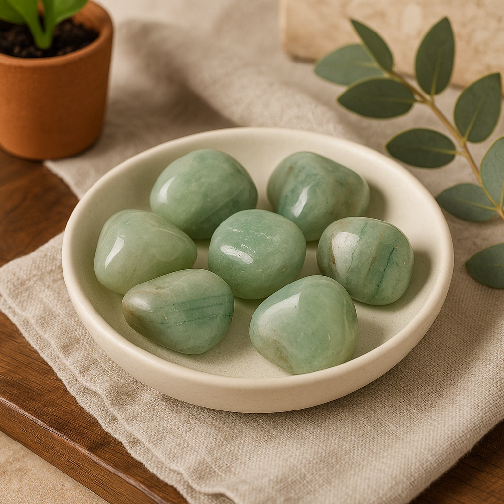 Aventurine Tumbled Stones Large African Set of 6