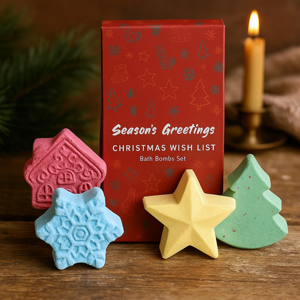 Banyo Bombası Hediye Seti Noel 4'lü Paket