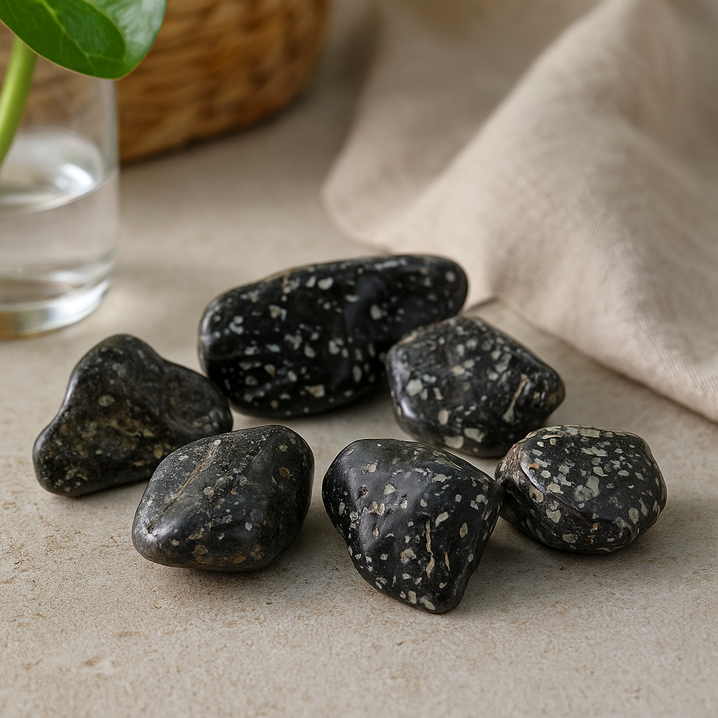 Tumbled Stones Large African Guinea Fowl 6 Pieces