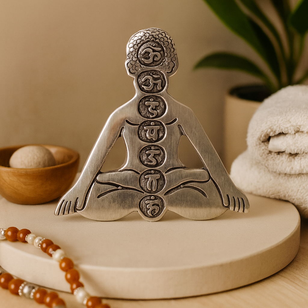 Porta varillas de incienso de aluminio para siete chakras