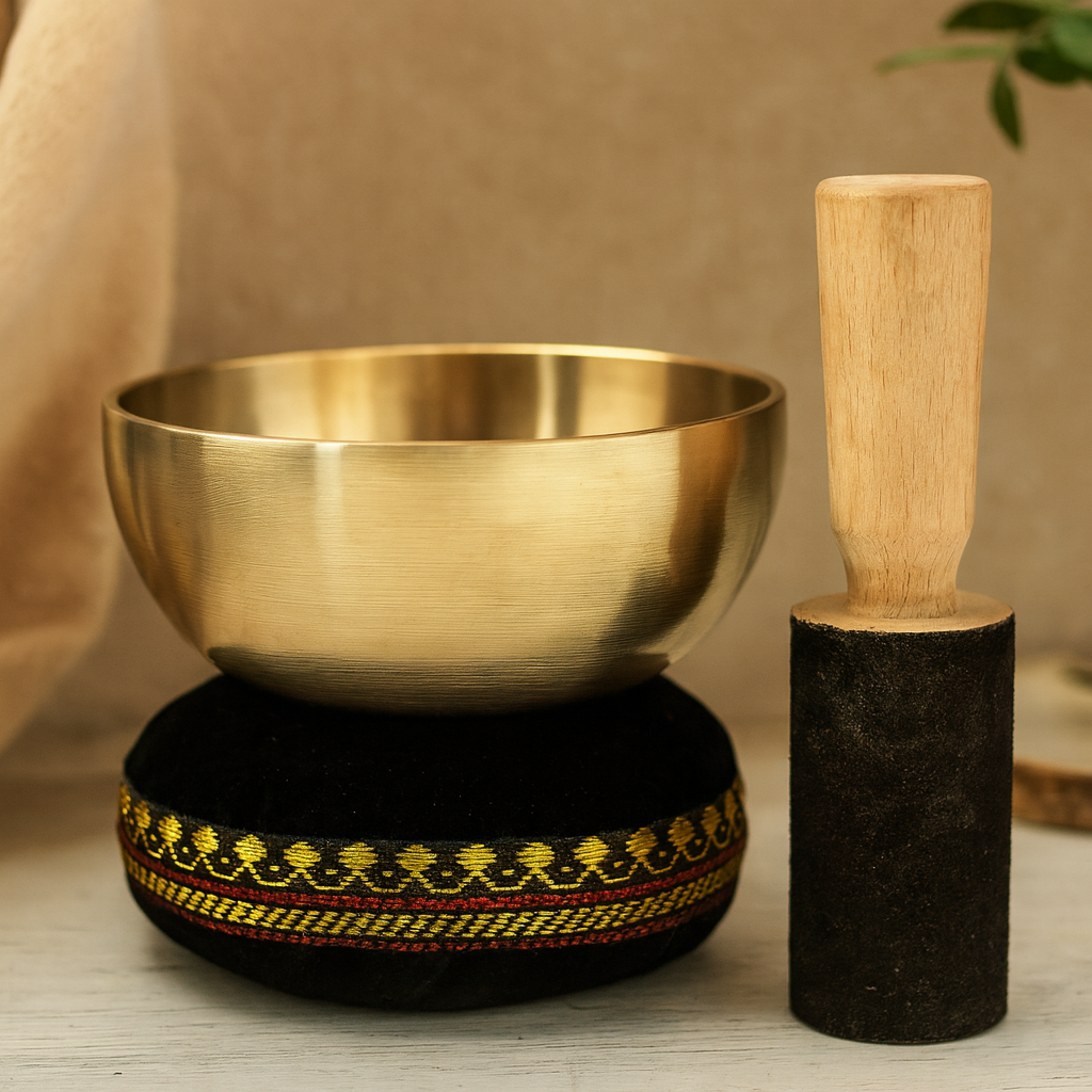 Singing Bowl Gift Set Brass 9cm