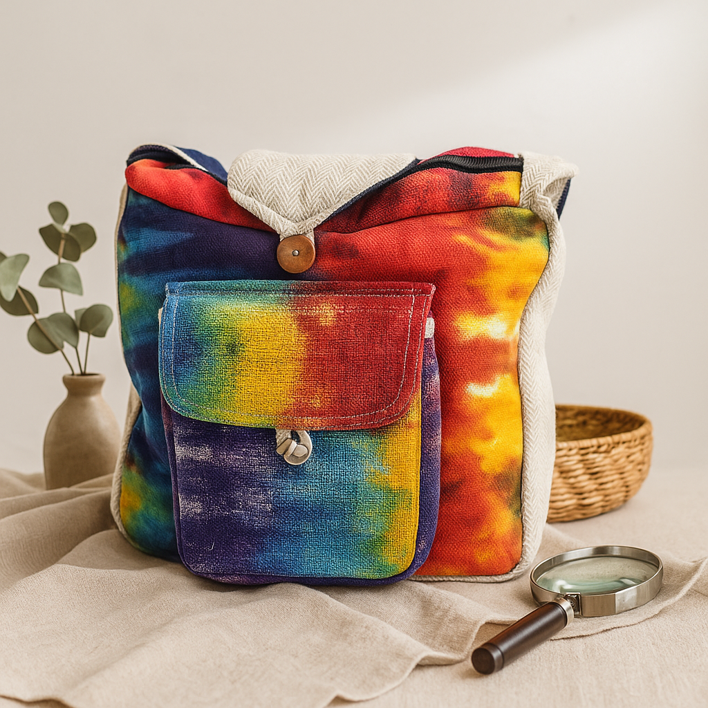 Hemp Bag Tie Dye Front Pocket