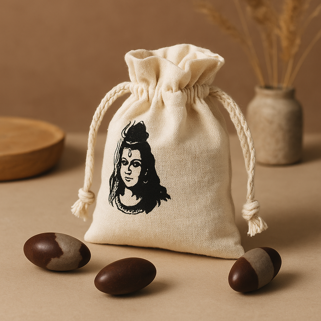 Shiva Lingam stenen 1 inch set van 3