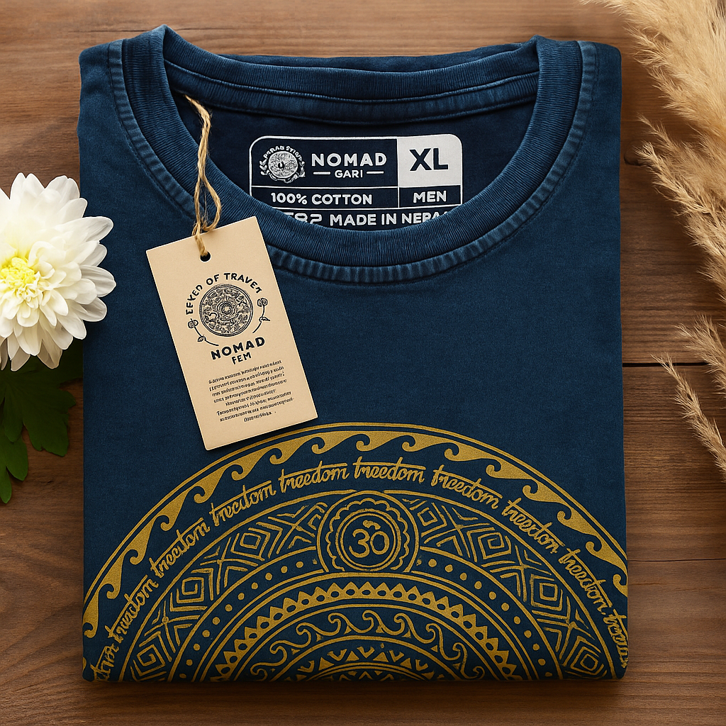 XLarge Stone Washed T-Shirt - Chakra - Blau