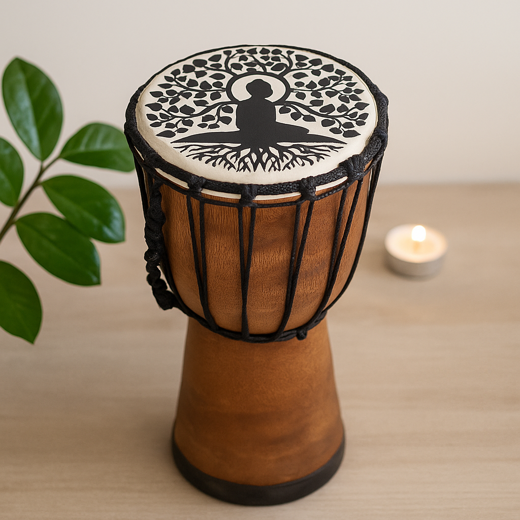 Djembe bubanj široki vrh dizajn Buda 13cm