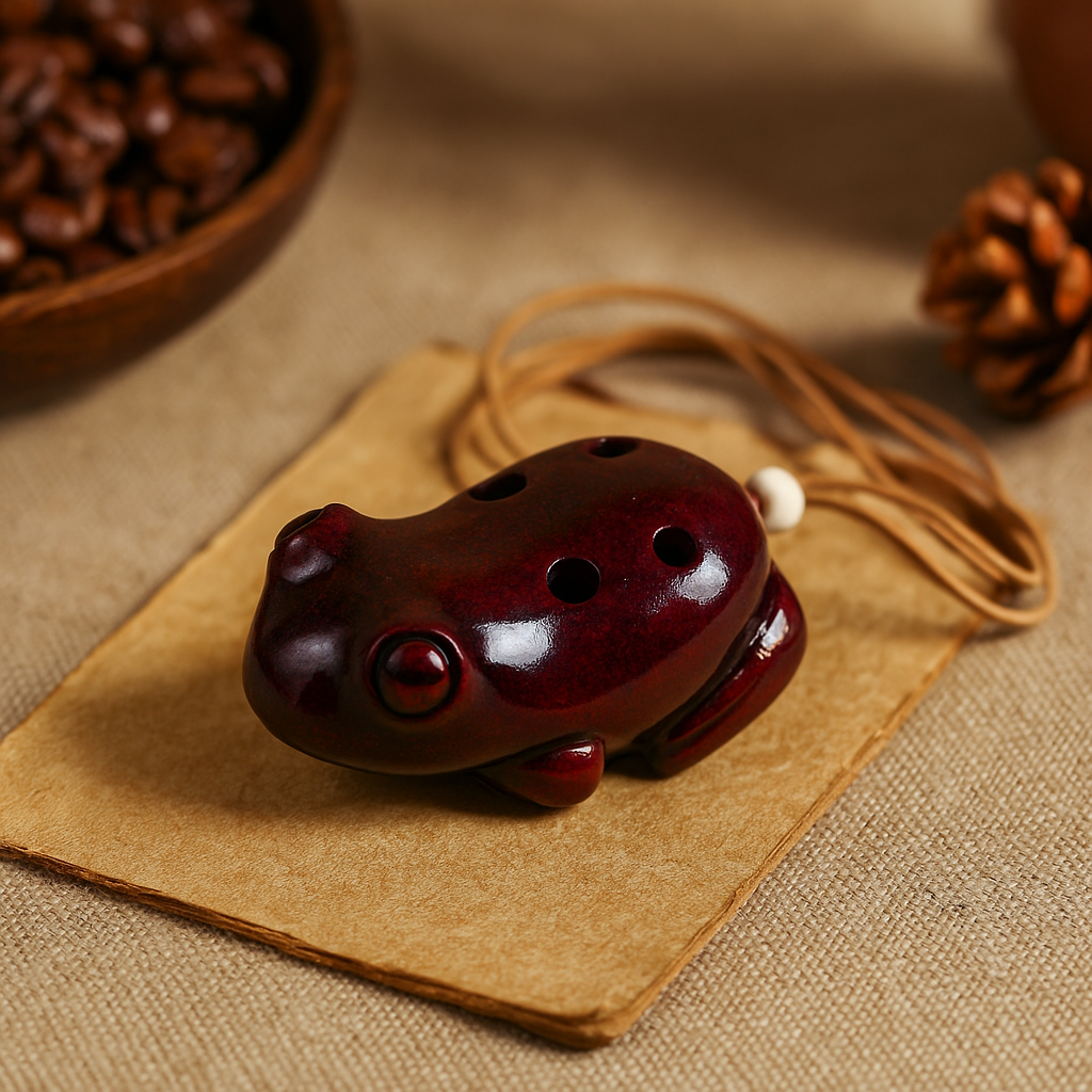 Frosk Ocarina Keramisk Musikkinstrument