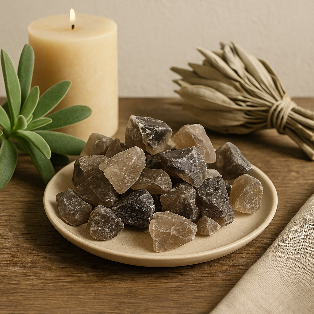 Füstkvarc nyers kristályok, 500g