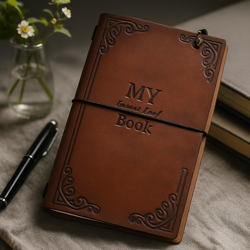 Ręcznie wykonany skórzany dziennik Moja lista marzeń 80 stron
