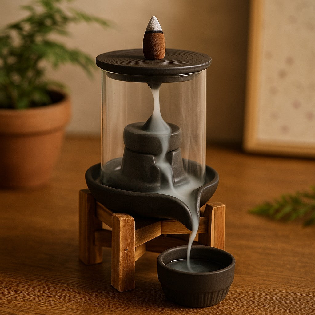 Backflow Incense Burner Teahouse Waterfall Holder