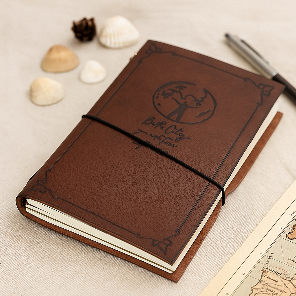 Ръчно изработен кожен дневник 80 страници Бъди промяната