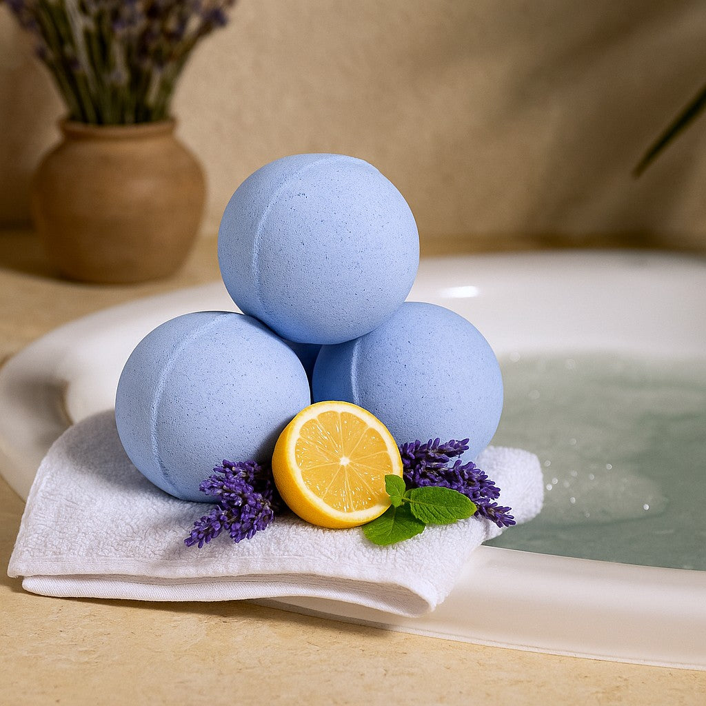 Bombas de baño de lavanda y bergamota, 1,3 kg, aprox. 90