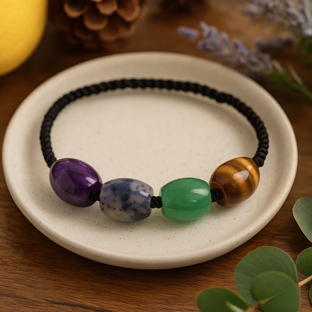 Braccialetto con perline Chakra I Trust My Intuition