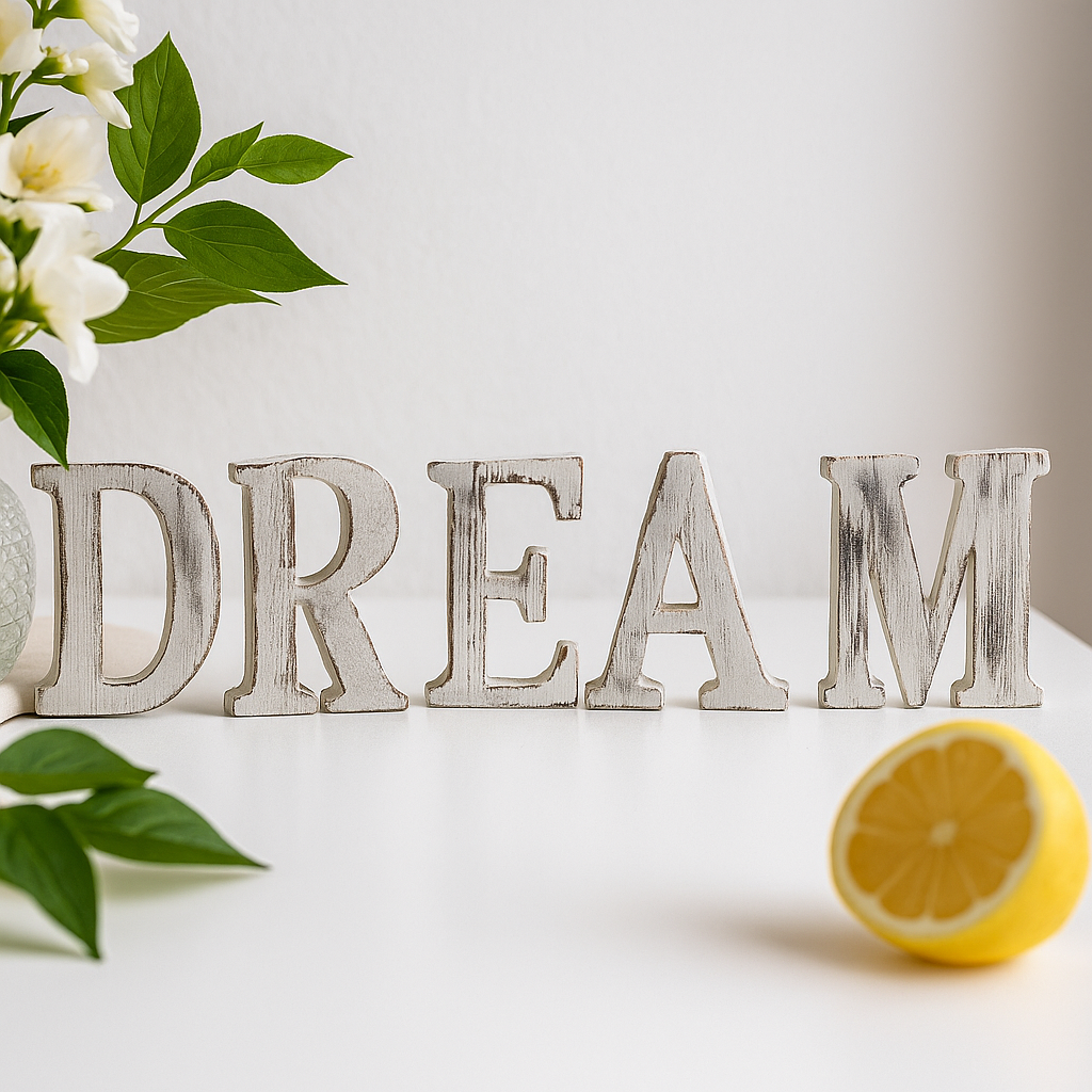 Ξύλινα Γράμματα Όνειρο Σετ 5 Γραμμάτων