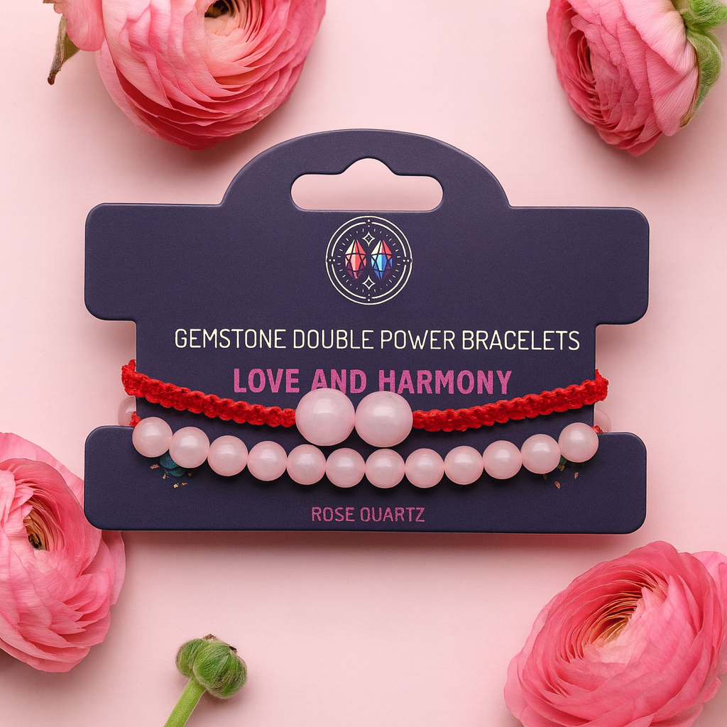 Rose Quartz Bracelet Set of 2