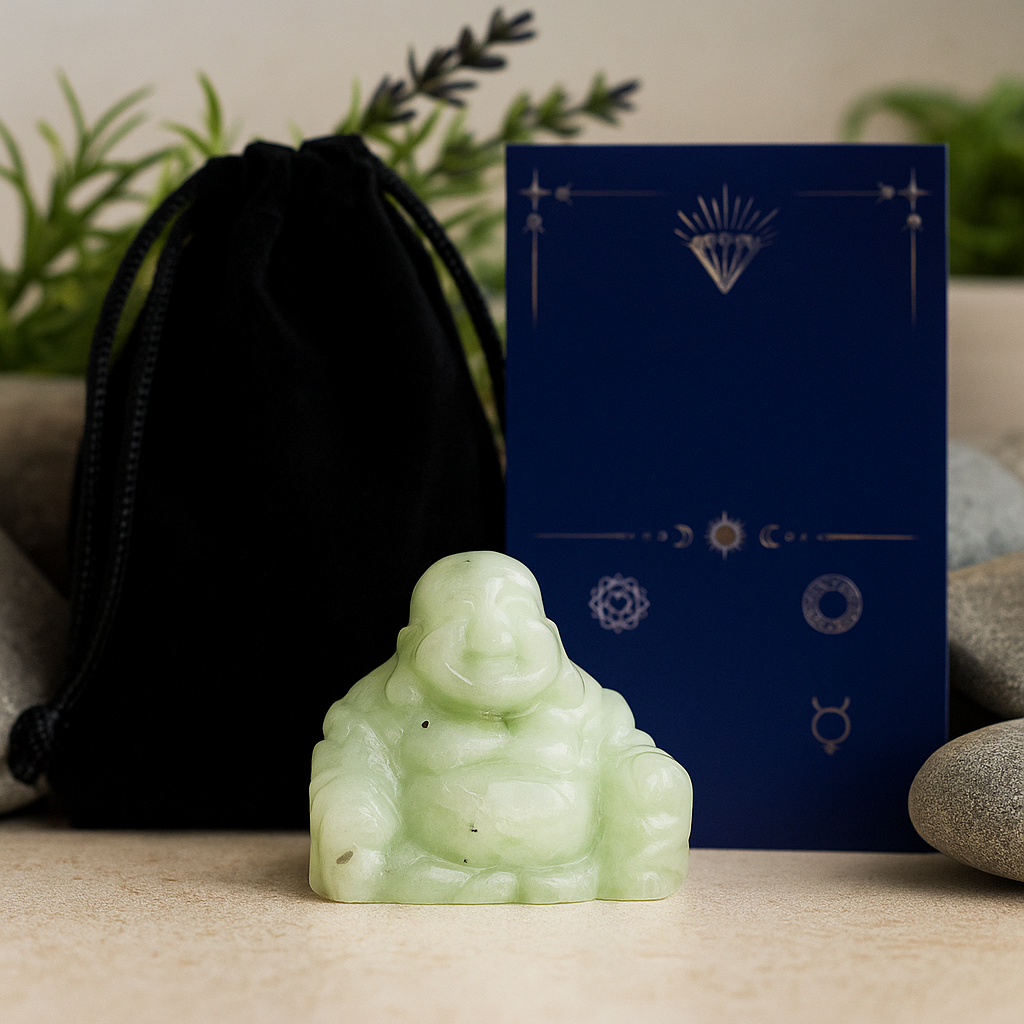 Jade Boeddha Beeldje 50x40x20mm