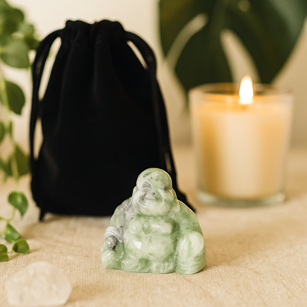 Jadeowy Budda - 35x40x23mm