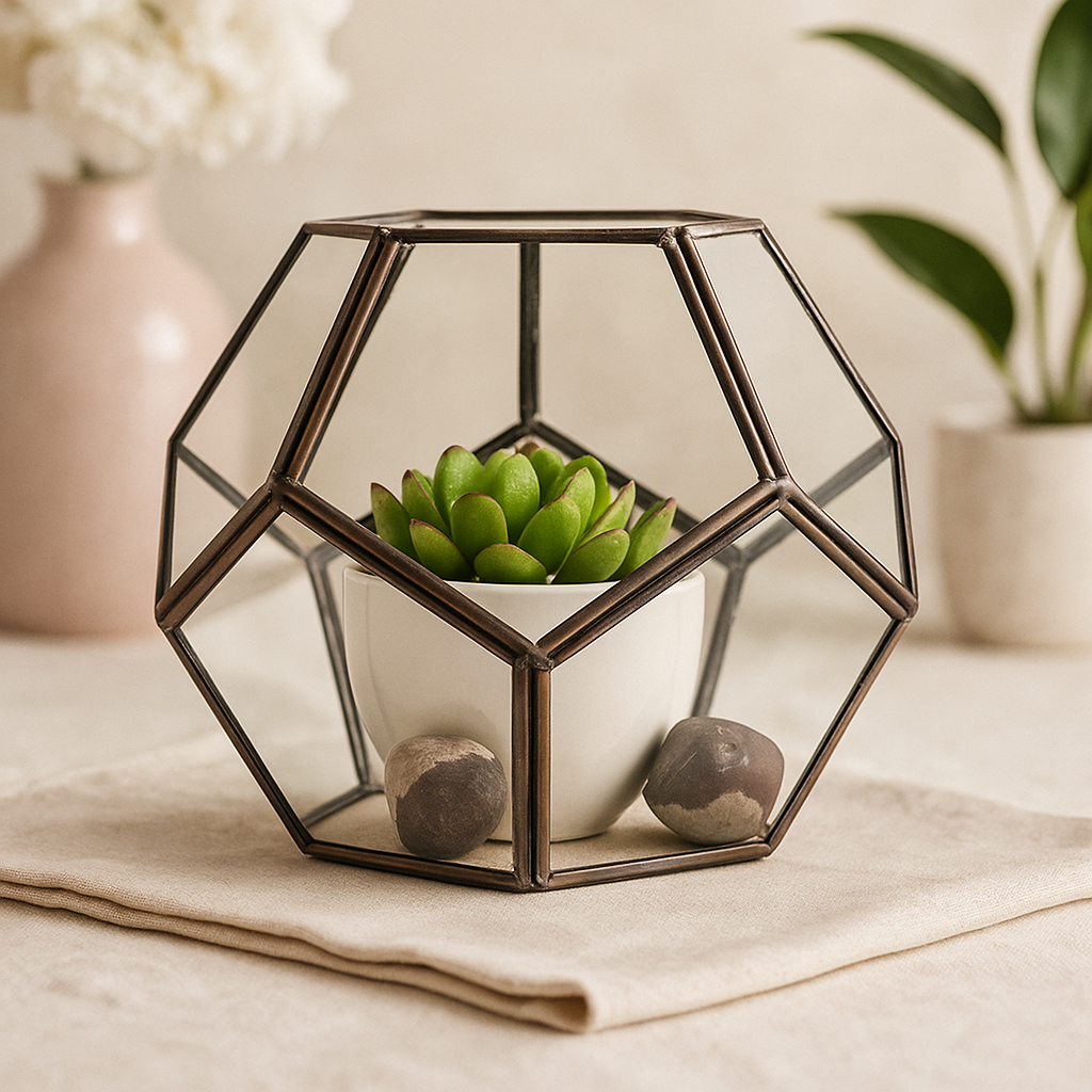 Glass Terrarium, Large Octagon