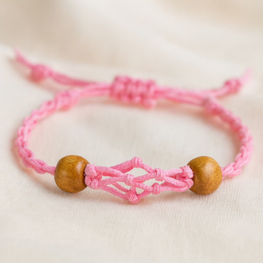 Armbandssnöre Rosa Justerbar Smyckestillverkning