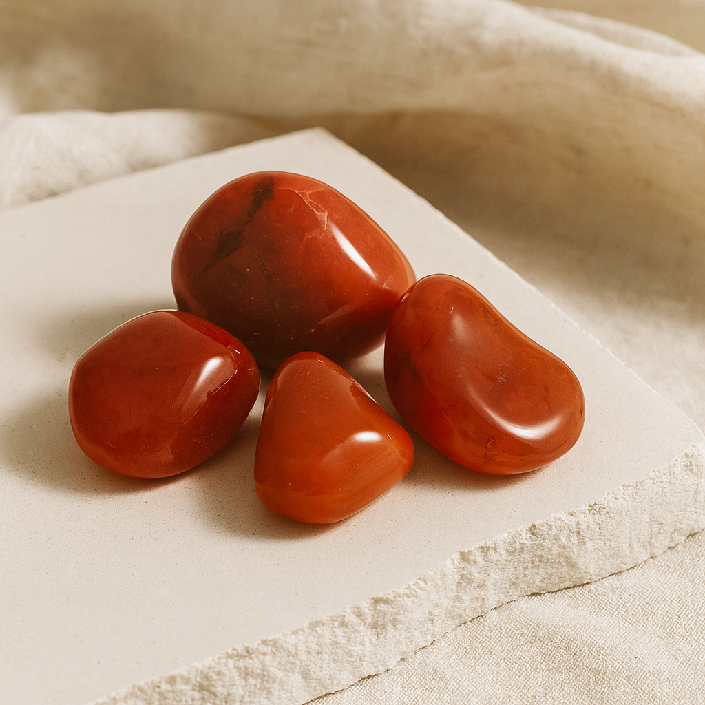 Carnelian Tumbled Stones, 24 Pieces