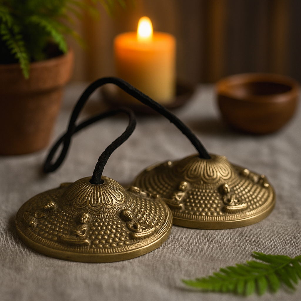 Tingsha - Fünf Buddha - Tibetisch 9,5cm