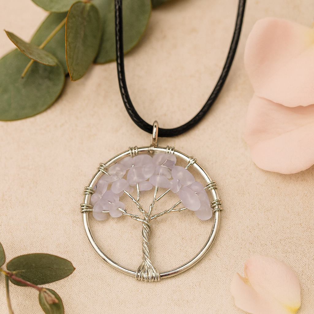 Tree of Life Pendant, Rock Crystal