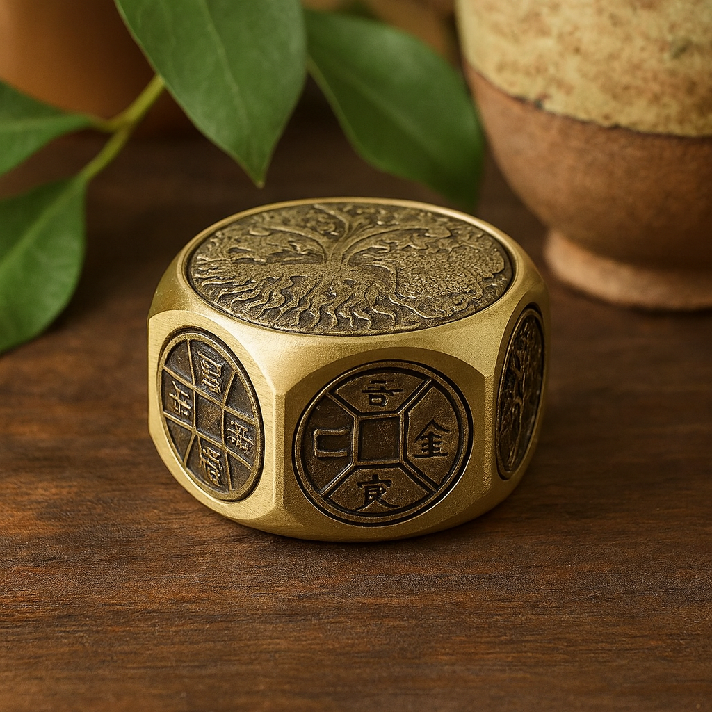 Brass Feng Shui Dragon Dice – Prosperity Talisman