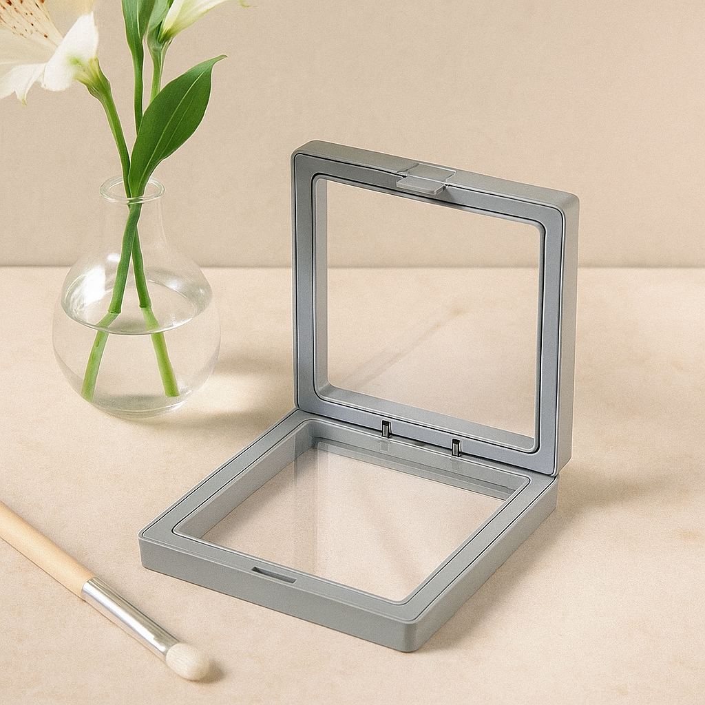 Lebegő kijelzőkeret 7x7cm szürke