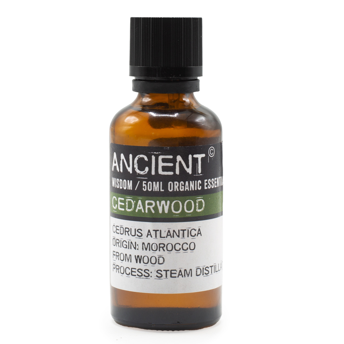 Cedarwood Essential Oil Organic Steam Distilled 50ml
