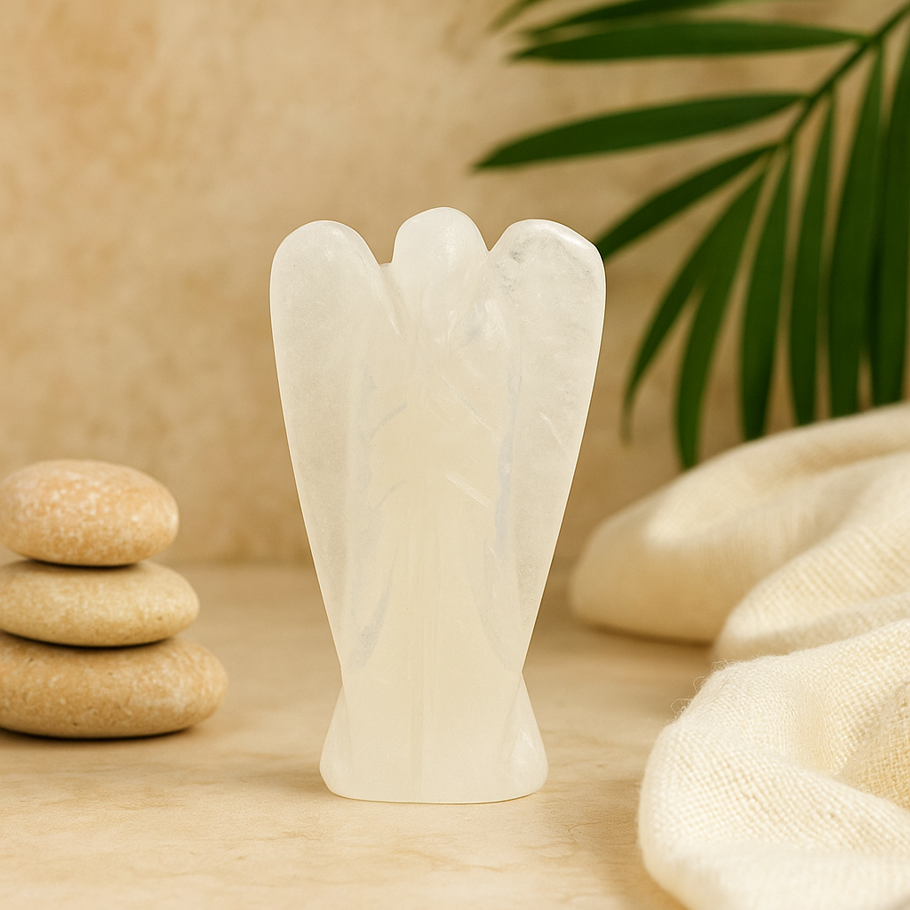 Figurina Înger din Cristal Opalit Sculptată Manual